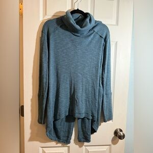 Free People indigo turtle neck sweater